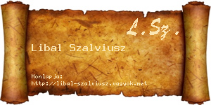 Libal Szalviusz névjegykártya